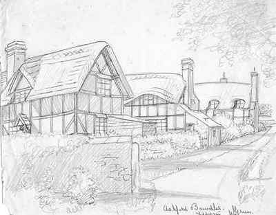 400x313 Drawn Village Pencil Drawing - Village Drawing Sketch