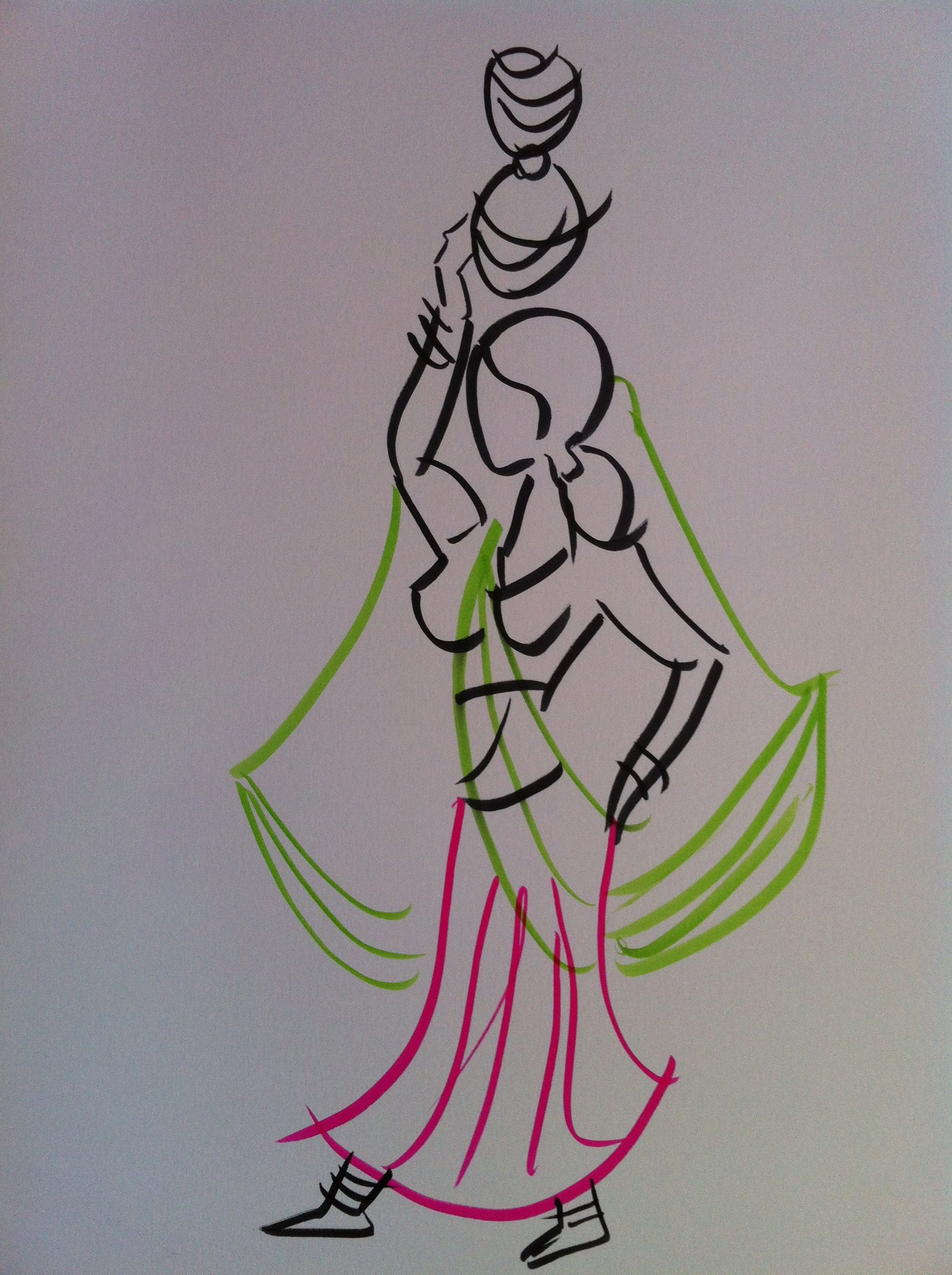 1936x2592 Pencil Sketch Village Girl Simple Village Girl In India Fetching - Village Girl Sketch