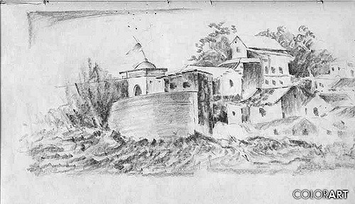 500x287 Indian Village - Village Sketch