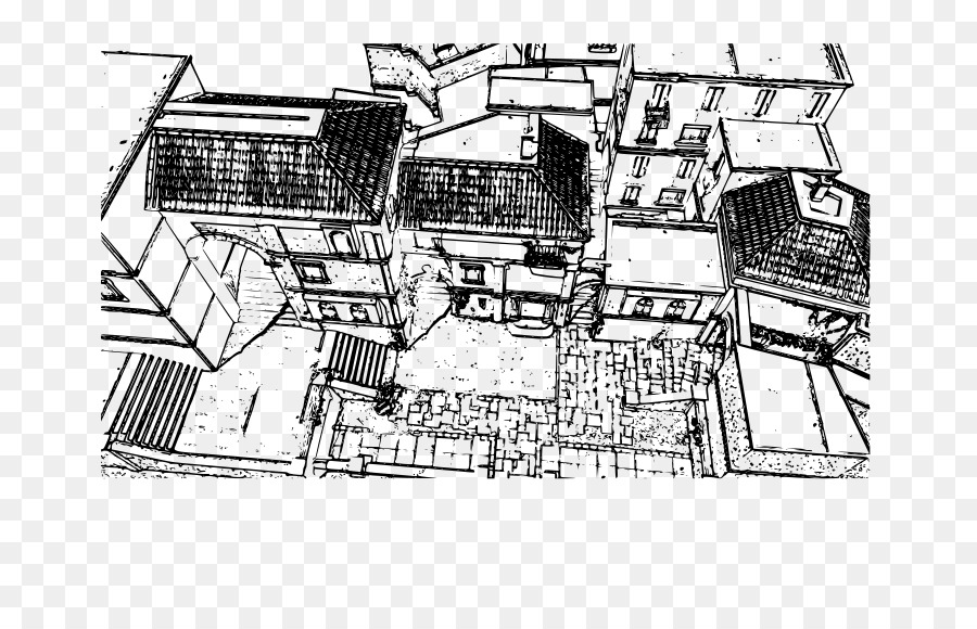 900x580 Drawing Production Designer Sketch - Village Sketch