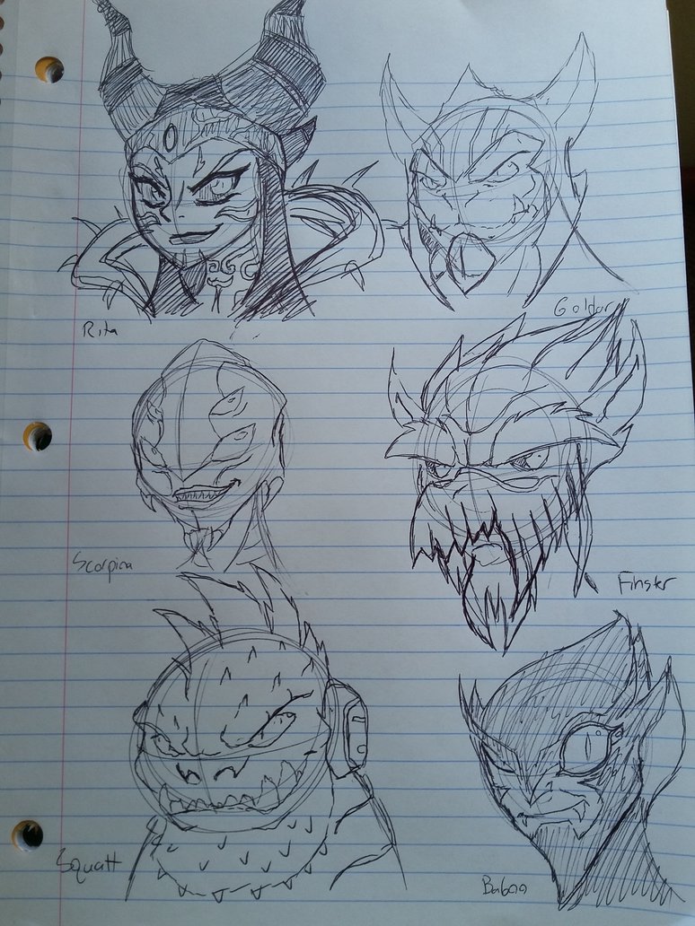 774x1032 Power Rangers Villain Sketches By Zigwolf - Villain Sketches