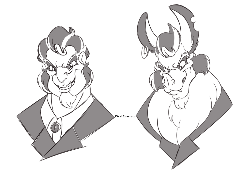 1024x703 Villain Sketches By Pixelsparrow - Villain Sketches