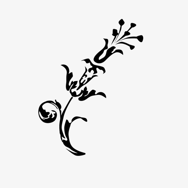 650x650 Black And White Sketch Flower Vine, Flower Clipart, Vine Clipart - Vine Sketch