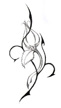 208x368 Vine Sketches Tulip Vine Sketch Art, Art And More Art - Vine Sketch