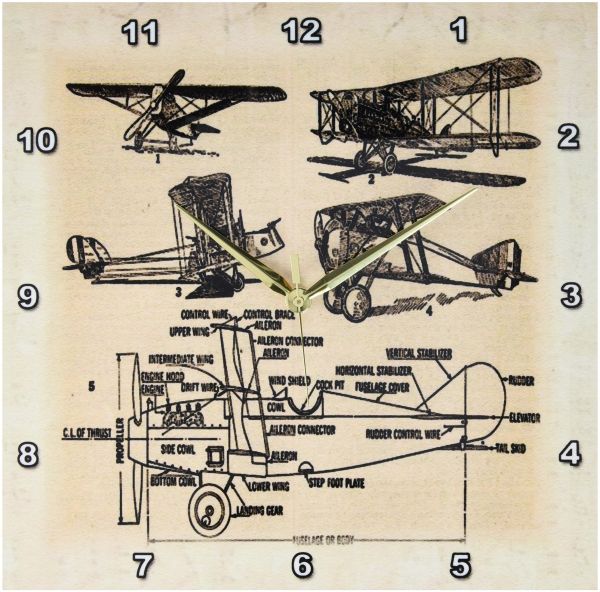 600x592 Florene Vintage - Vintage Airplane Sketch