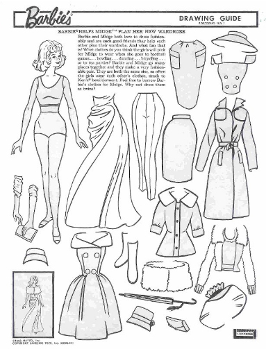 383x503 Drawn Barbie Vintage Barbie - Vintage Barbie Sketches