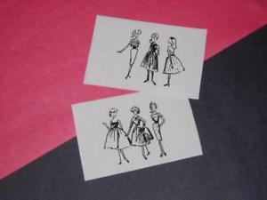 300x225 Vintage Barbie Busy Gal Replacement Portfolio Sketches Ebay - Vintage Barbie Sketches