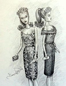 229x300 Barbie Drawings Fine Art America - Vintage Barbie Sketches