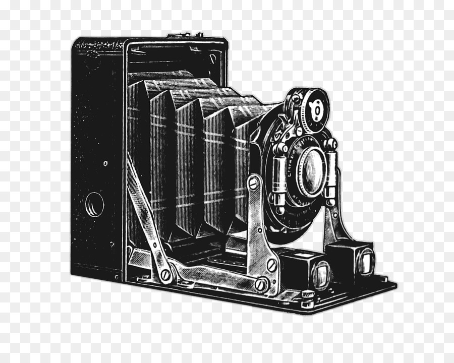 900x720 Photographic Film Digital Cameras Clip Art - Vintage Camera Sketch