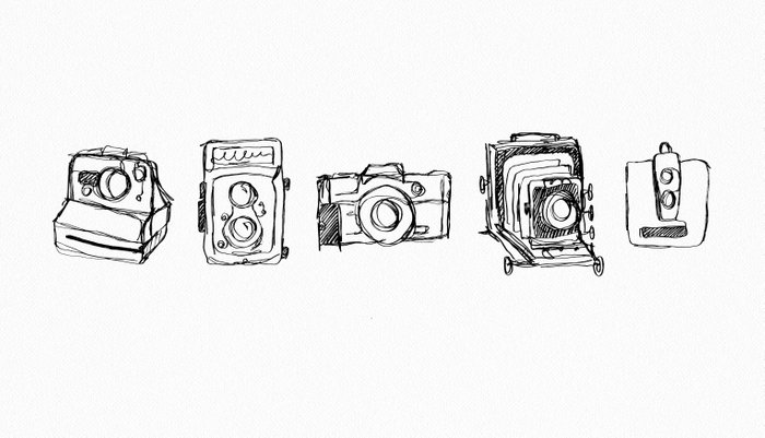 Vintage Camera Sketch at PaintingValley.com | Explore collection of ...