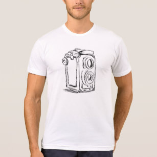 307x307 Camera Sketch T Shirts Amp Shirt Designs Zazzle - Vintage Camera Sketch