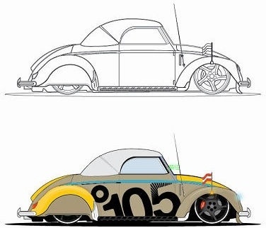 376x322 Vintage Car Free Vector Download (9,171 Free Vector) For - Vintage Car Sketch