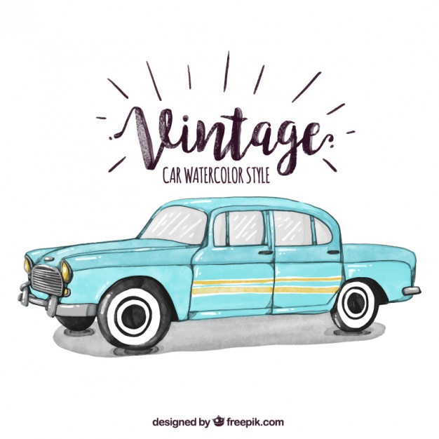 626x626 Vintage Car Illustration Vector Free Download - Vintage Car Sketch