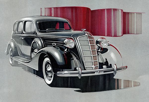 600x412 - Vintage Car Sketch