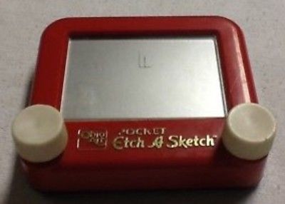 400x286 Vintage Etch A Sketch Pocket Travel Size Classic Red Ohio Art - Vintage Etch A Sketch