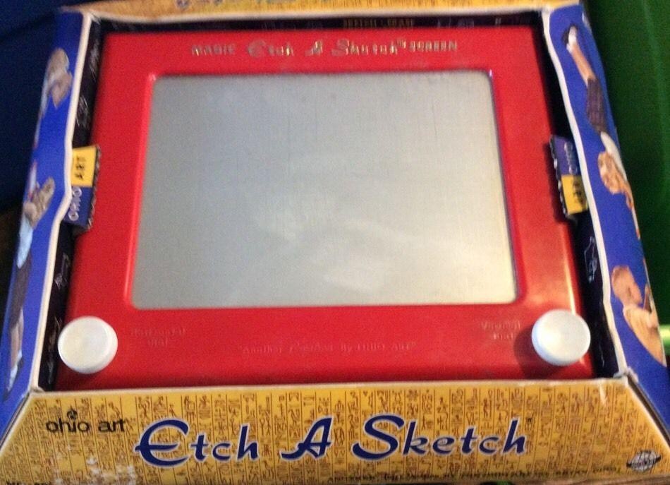 950x687 Vintage Etch A Sketch,model 505 With Original Box. Ohio Art - Vintage Etch A Sketch