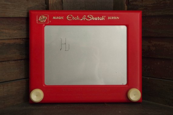 570x379 Vintage Ohio Art Magic Etch A Sketch Drawing Toy Made In Usa Etsy - Vintage Etch A Sketch