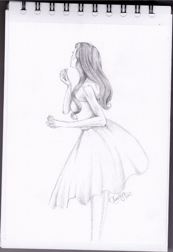 Vintage Girl Sketch at PaintingValley.com | Explore collection of ...