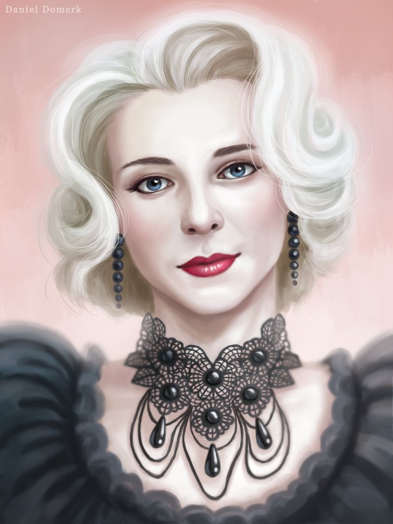 774x1032 Vintage Girl. Sketch Portrait. By Domerk - Vintage Girl Sketch