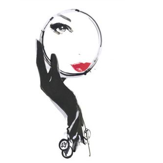 333x333 Vintage Girl Drawing - Vintage Girl Sketch