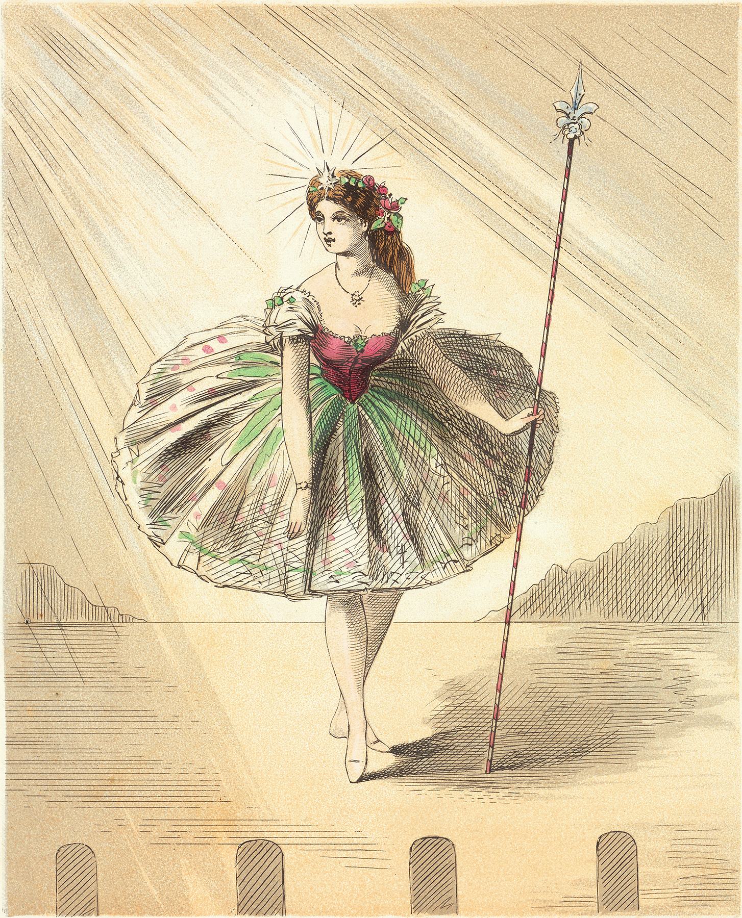 1454x1800 Gorgeous Vintage Dance Girl In Pouf Tutu Sketch! - Vintage Girl Sketch