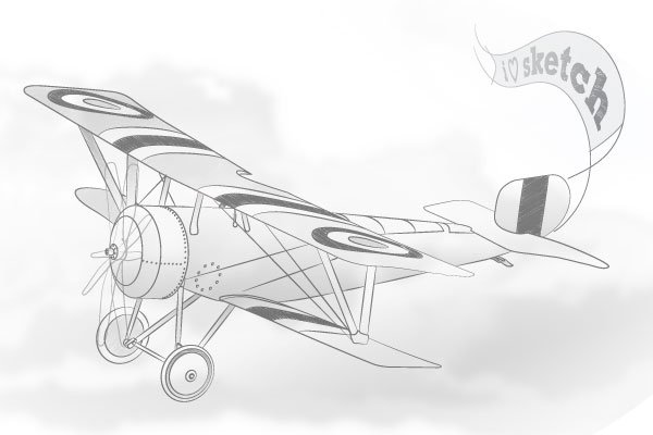 600x400 Free Free Vintage Airplane Psd Files, Vectors Amp Graphics - Vintage Plane Sketch