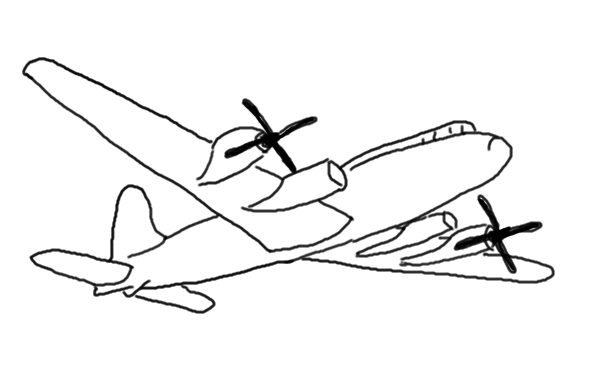 603x386 The Kitchen Table Crafter Free Digi Sketch Vintage Airmail Airplane - Vintage Plane Sketch