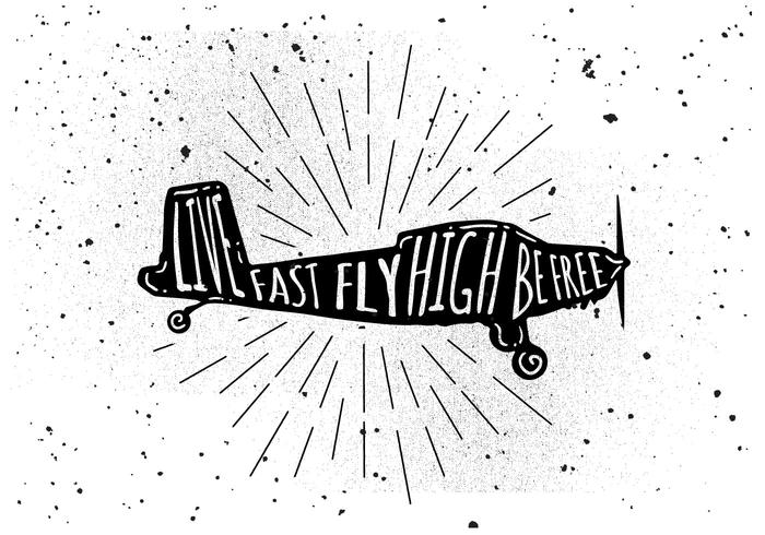 700x490 Vintage Airplane Free Vector Art - Vintage Plane Sketch