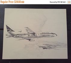 236x209 Vintage Plane Sketch Delta Airlines 50th Anniversary Airplane - Vintage Plane Sketch