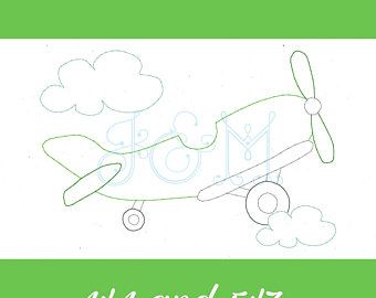 340x270 Airplane Sketch Etsy - Vintage Plane Sketch