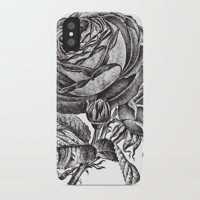 700x700 Vintage Rose Illustration Iphone Case By Sanches812 Society6 - Vintage Rose Sketch