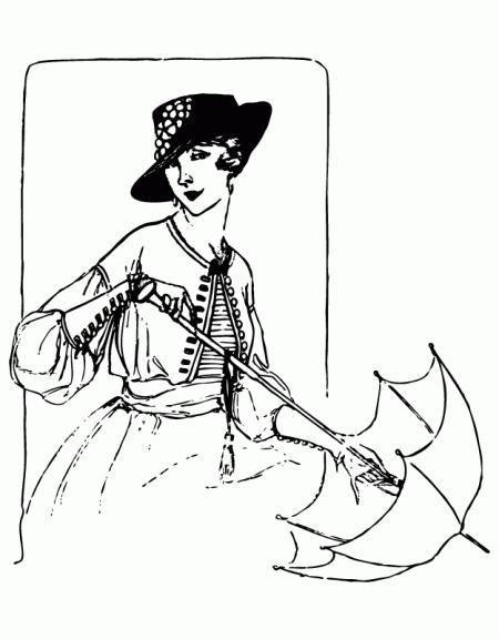 450x576 Early 1900s Vintage Vogue Magazine Fashion Sketches Vintage Fangirl - Vintage Sketches