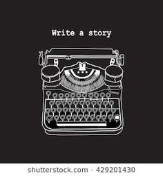 236x254 Hand Drawn Vintage Typewriter. Sketch Publishing. Vector - Vintage Typewriter Sketch