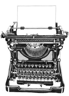 236x329 Vintage Typewriter Clipart - Vintage Typewriter Sketch
