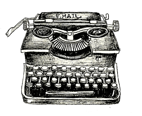 471x386 Collection Of Free Typewriter Drawing Sketch. Download On Ubisafe - Vintage Typewriter Sketch