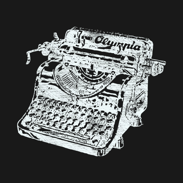 630x630 Distressed Vintage Olympia Typewriter - Vintage Typewriter Sketch