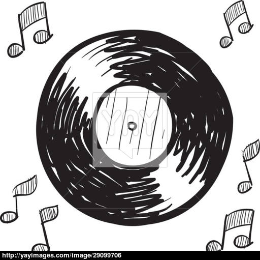 512x511 Vinyl Record Vector Sketch Vector - Vinyl Record Sketch