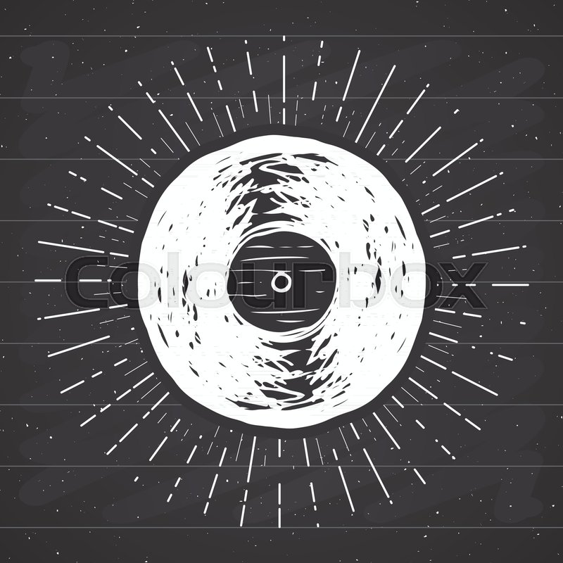 800x800 Vinyl Record Vintage Label, Hand Drawn Sketch, Grunge Textured - Vinyl Sketch