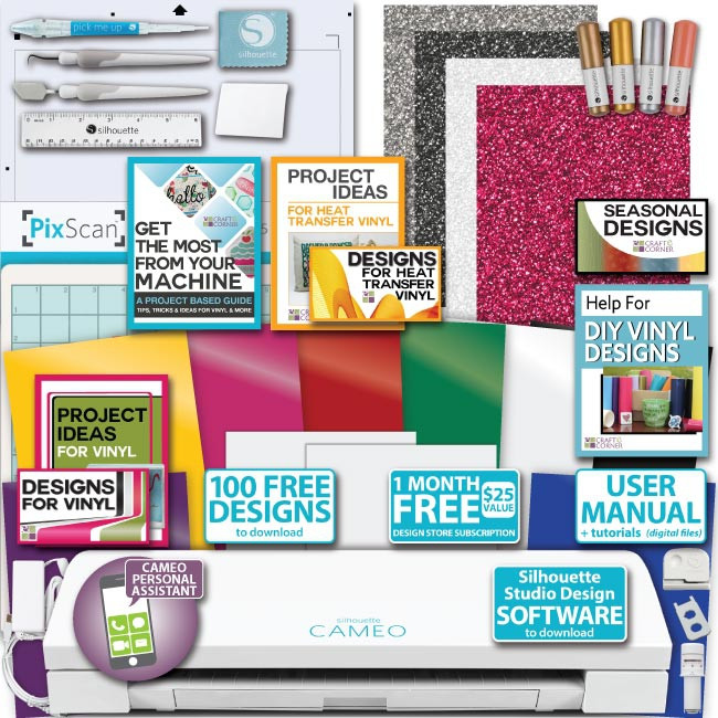 650x650 Cameo 3 Bun2 Guide, Vinyl, Sketch Pens, Tool Kit, Pixscan, 12 - Vinyl Sketch