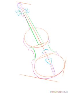 236x321 How To Draw A Violin And Bow Step By Step Drawing Tutorials - Violin Bow Sketch