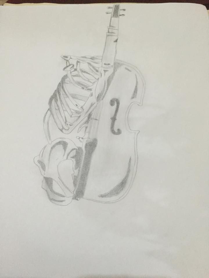 720x960 Pencil Violin Drawing Dibujos Draw - Violin Pencil Sketch