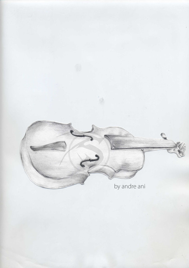 751x1063 Violin - Violin Pencil Sketch
