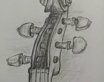 340x270 Violin Pencil Etsy - Violin Pencil Sketch