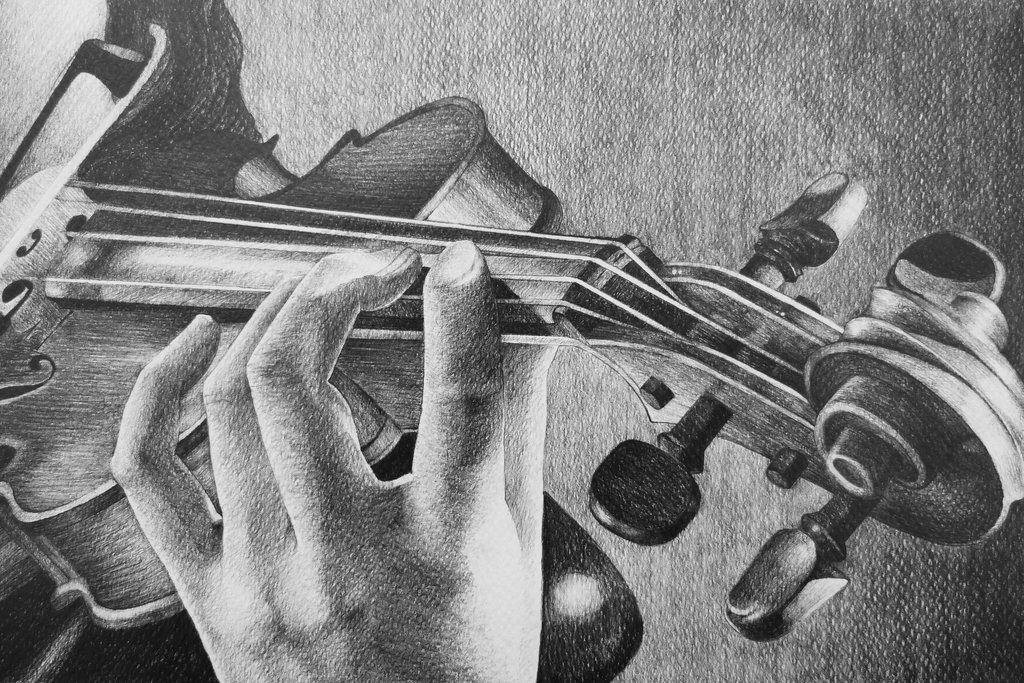 1024x683 Violin Sketch 2 By Alexndramirica - Violin Sketch