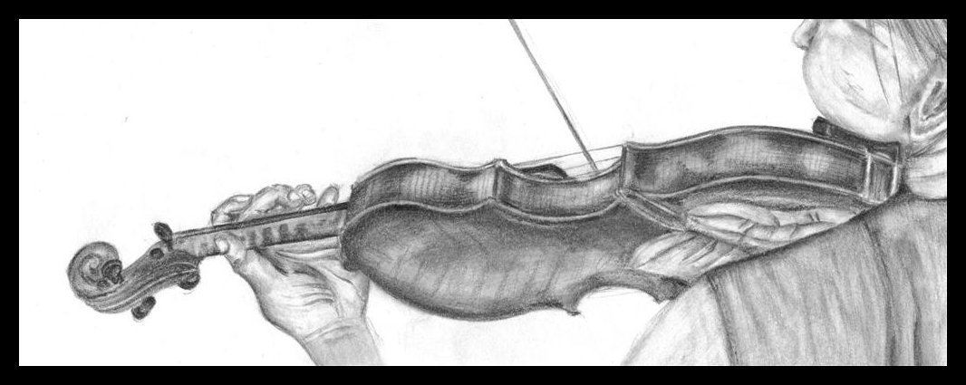 1066x425 Violin Sketch By Carriephlyons - Violin Sketch