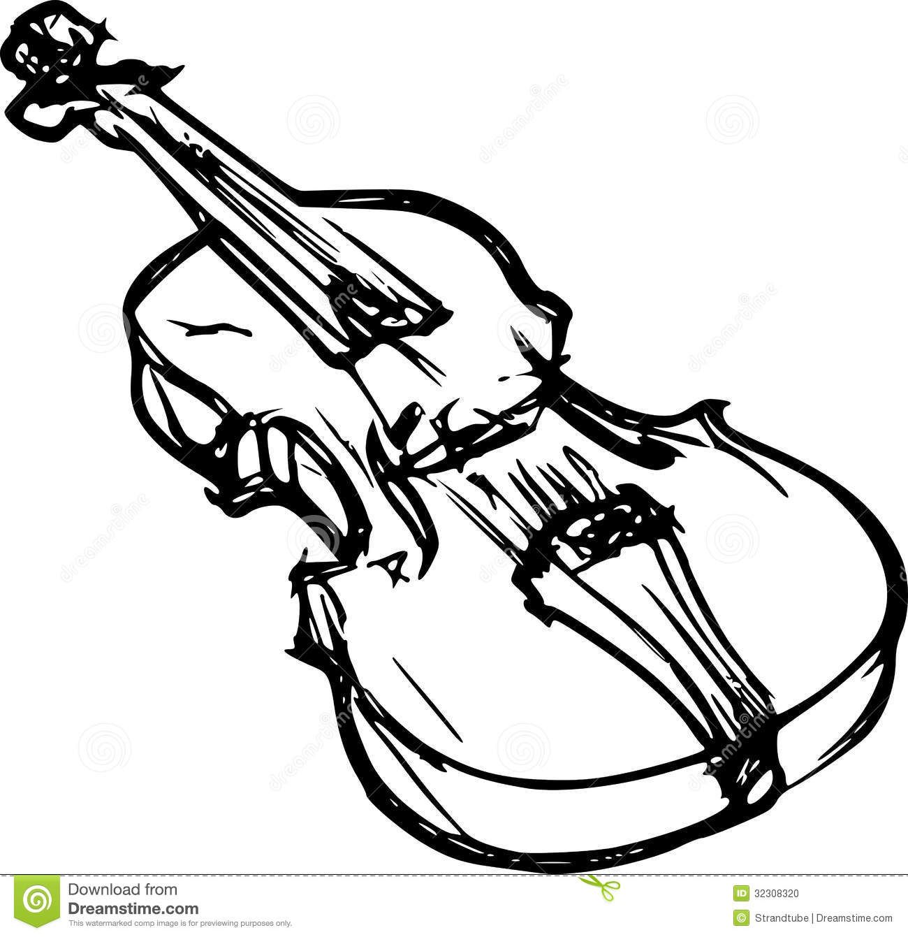 1300x1341 Violin Sketch Black And White - Violin Sketch
