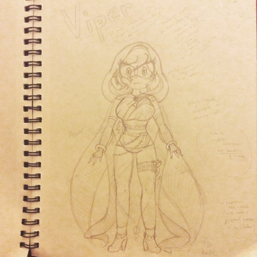 894x894 Viper Character Redesign Sketch By Iloveraphaeltmnt - Viper Sketch