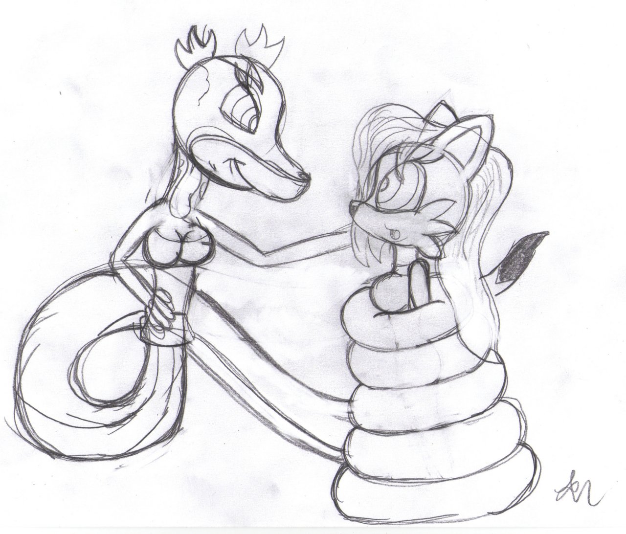 1280x1092 Viper Meets T Ann Foxy Sketch By Gnnnn - Viper Sketch