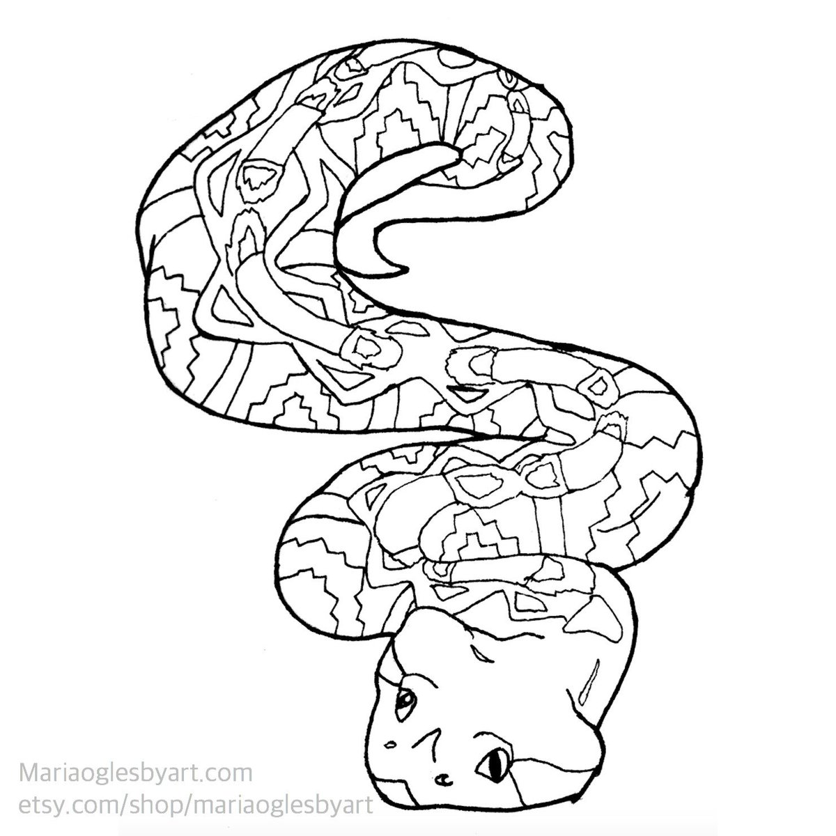 1200x1200 L.a. Boo On Twitter Rt @mariaoglesbyart Viper - Viper Snake Sketch