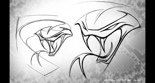 614x327 New Srt Viper Snake Logo Revealed - Viper Snake Sketch